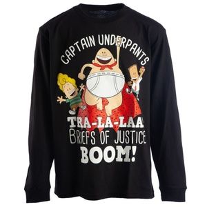 New! Captain Underpants Cartoon Long Sleeve T-Shirt